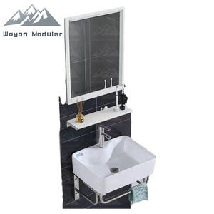 Wayon из нержавеющей стали опорный умывальник настенный унитаз простой керамический интегрированный умывальник для умывальника - Product Image 5