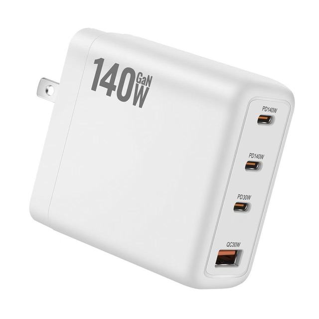 140W Gan Charger PD3.1 Fast Charge QC3.1 Multi-Port USB a TYPE C for Laptop Tablet Mobile Phones