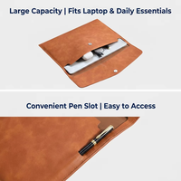 Carpeta de Documentos A4 de Cuero PU con Logotipo Personalizado, Portafolio de Negocios con Tacto de Piel, Estuche para Archivos de Oficina al por Mayor