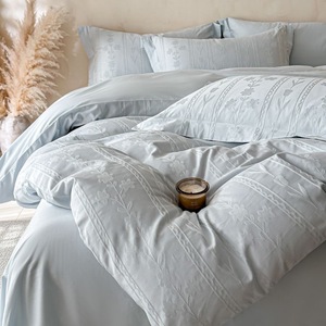 Ensemble de couette 3 pièces en tissu floqué, couette en polyester - Product Image 3