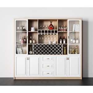 Custom Modern Luxury Wooden Furniture Home Living Room Sideboard <b>Rack</b> Storage Display Modern Coffee <b>Wine</b> Bar <b>Cabinet</b> - Product Image 2