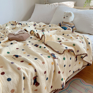 <span class=keywords><strong>Couverture</strong></span> été mince couette pur coton froissé gaze couette ensemble petite <span class=keywords><strong>couverture</strong></span> de <span class=keywords><strong>sieste</strong></span> <span class=keywords><strong>maternelle</strong></span> <span class=keywords><strong>pour</strong></span> enfants nourrissons tout-petits - Product Image 6