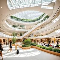 Complexe commercial de supermarché avec la conception de toit d'atrium Bâtiments architecturaux de structure métallique pour le centre commercial