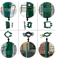 Clôture de jardin en treillis soudé 3D haute sécurité - Clôture en acier galvanisé durable et revêtement PVC à pliage en V pour villas