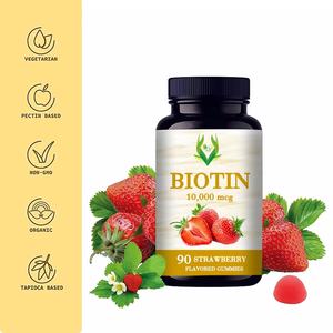 Hot Selling 10000NCG Biotin Gummies Strawberry Flavor <b>Supplement</b> with Biotin Improve Immune System and Promote Digestive Health - Product Image 3