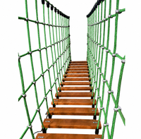 Structure de jeu personnalisée SageDelightRides avec pont suspendu en corde, cadre en acier galvanisé LLDPE pour enfants, parc municipal, OEM