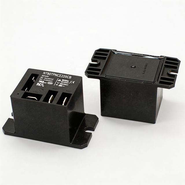 AC120V Coil 40A SPDT(1NO 1NC) 10 Quick Connect Terminals Subminiature Auto Relay with Flange Mounting