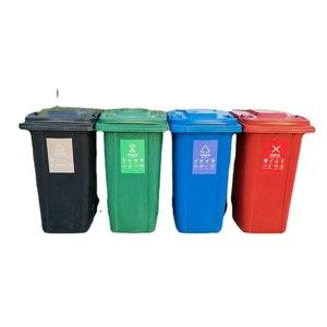 Contenedores de basura para exteriores de 240L de plástico con tapas y ruedas para la clasificación de residuos - Product Image 5