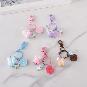 Llaveros Metálicos Rosados con Diseños de Helado, Té de Burbujas y Galletas, Regalos de Amistad para Mujeres y Niñas, Llaveros para Mejores Amigas - Product Image 2