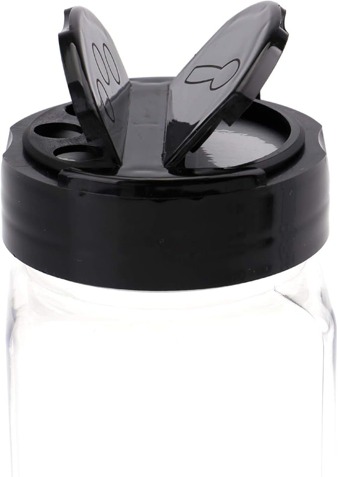 Factory Price Clear Plastic Spice Jars Empty Spice Bottles Seasoning Containers Seasoning Jars with Dual Open Shaker Lid