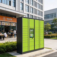 Boîte de colis intelligente personnalisée pour entrepôt extérieur, avec casiers de livraison express pour appartements et système de gestion de contenus Ark Lockers