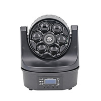 WASH 6 B-EYE LASER RGBW 4-en-1 Mini projecteur LED à tête mobile avec contrôle DMX512/activation sonore pour utilisation en discothèque