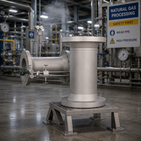 Anjun AVZ V-Cone Gas Flow Meter DN150 Badan Baja Karbon 304SS Sambungan Flens Kerucut untuk Gas Alam Udara Terkompresi Biogas DP