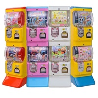Distributeur automatique de capsules de jouets Tomy Gachapon jaune et bleu 45-70 mm en blanc TR554