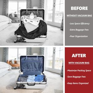 G-Modern Plastic Travel <strong>Foldable</strong> Vacuum <strong>Bag</strong> with Electric Pump-Saves Space in Luggage Quick Packing &amp; Ready for Immediate Travel - Product Image 5