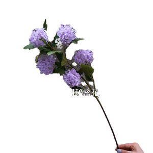 ดอกไฮเดรนเยียประดิษฐ์ 5 หัว สีม่วง สำหรับตกแต่งงานแต่งงานและบ้าน จาก Secret Garden - Product Image 1