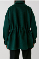 Wol lembut campuran seksi rajutan putih wanita poliester menghadapi pakaian desain baru Blazer penjualan laris jaket wol wanita bulu wol