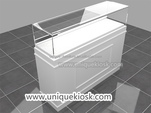 Cửa hàng đồ trang sức màu trắng tinh khiết trưng bày với kính truy cập hàng đầu kim cương cổ điển tủ đồng hồ truy cập để bán - Product Image 4