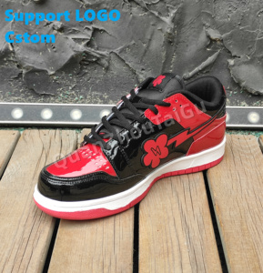 Chaussures de sport décontractées pour hommes à semelle épaisse et basse, à prix abordable, chaussures de basket-ball classiques multicolores à lacets personnalisées - Product Image 4