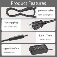 Chargeur pour ordinateur portable de haute qualité 65W 19.5V 3.34A 4.5*3.0mm Adaptateur d'alimentation pour ordinateur portable pour DELL XPS 9350 9360 La65ns2-01