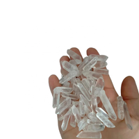 Petite graine naturelle de lémurien Quartz clair Point de cristal brut