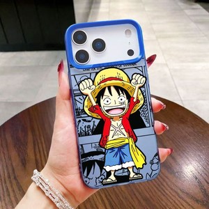 Cartoon happy Monkey D Luffy designer anime phone case for iPhone 17Air 16plus 15pro 14 UV print back cover for Samsung S26 - Product Image 3