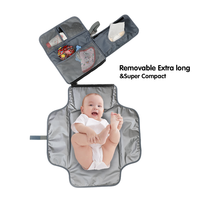 Fournitures pour bébé portables Sac à couches en polyester imperméable avec sac de voyage pour changeur de couches pour les soins de bébé en déplacement