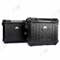 Boîte latérale Maxi-Scooter pour moto 35L Coffre de moto en alliage d'aluminium Boîtier épuisé Bagages Bagages Accessoires Pièces