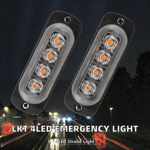 Nouvelles feux de signalisation d'urgence pour camion et voiture à 4 LED, feux de circulation bleus, lampe stroboscopique pour moto, lampe de signalisation latérale automatique 12V-24V - Product Image 2