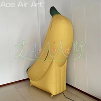 Modèle de banane gonflable géant réaliste, grand ballon de fruit gonflable avec support pour la publicité, les centres commerciaux et la décoration de festivals