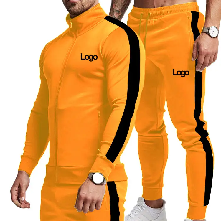 Lidong Wholesale Embroidery Sweatsuit Plus Size Zip Up Sportswear Men's Tracksuit with Custom Logo for Men Jogging