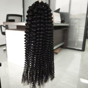 Extensioni per <span class=keywords><strong>capelli</strong></span> umani ricci afro all'ingrosso da 60g/pz, con riccioli a molla africani pre-annodati per trecce, tipo AC Feathers - Product Image 3