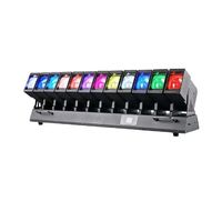 Cabeza móvil LED de haz RGBW giratoria de 12 cabezales de alta potencia para escenario, control DMX512/activación por sonido, clasificación IP66 para conciertos, clubes y fiestas