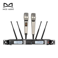 Mikrofon Dinamis Nirkabel UHF SKM9000 Terlaris, Mikrofon Genggam Logam untuk Pertunjukan Panggung