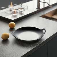 Vente en gros d'usine Nouveau plat à fondue en mélamine noire pour restaurant