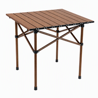 Table de camping pliable en acier carbone haute capacité à montage rapide