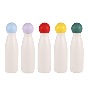 Bouteille d'eau isotherme en acier inoxydable 500 ml, modèle Ball Top CokeBottle, avec intérieur en acier 304 et extérieur en acier 201, thermos de voyage portable, logo personnalisé - Product Image 6