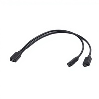 Cable Divisor en Y USB Tipo-C Macho a Doble Tipo-C Hembra de 15W 3A con Concentrador de Carga Rápida de 30cm para Computadora