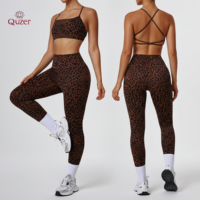 Nouveaux produits 2026 Ensemble de leggings et soutien-gorge personnalisé à imprimé tête de léopard Vêtements de sport pour femmes Ensemble de vêtements de yoga pour femmes Équipement de sport