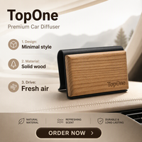 Diffuseur d'huiles essentielles en bois pour pare-soleil de voiture, clip invisible, plusieurs types de parfums, longue durée, vente en gros