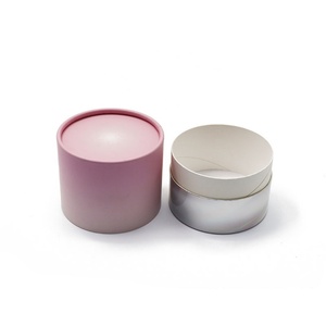 <b>Biodegradable</b> Paper Tube Empty Cosmetic Containers Silver Cardboard Round Tube for Face CreamPowder Compact Packaging - Product Image 6