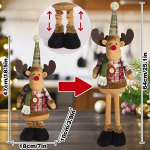 Old Man Snowman Elk Christmas <b>Tree</b> Decorations Hot-Selling Telescopic Doll Supplies for Festive Atmosphere Decorations - Product Image 4