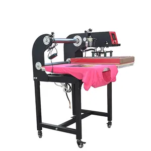 KEINE MOQ Laserlicht Doppeltisch einfarbig pneumatische T-Shirt Sublimation automatisch offene Flachbettdruck Heißpressmaschine