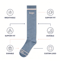 Chaussettes d'équitation montantes respirantes et durables de haute qualité avec logo personnalisé et support professionnel