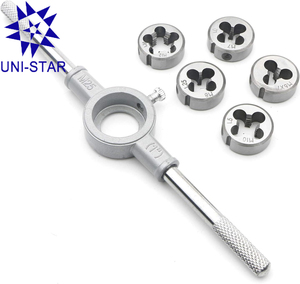 Bộ dụng cụ taro và khuôn taro bằng thép hợp kim chất lượng cao 12 món với cờ lê chỉnh được, hệ mét M6-M12 - Product Image 6