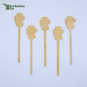 Pengaduk kopi bambu Biodegradable Logo kustom makanan aman ramah lingkungan pengaduk kopi sekali pakai tongkat harga grosir - Product Image 6