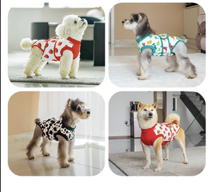 C073 Traje de recuperación postquirúrgica transpirable y de alta elasticidad para perros (hembra y macho), anti-lamido, de poliéster estampado, para después de la cirugía de esterilización/neutroización. - Product Image 4