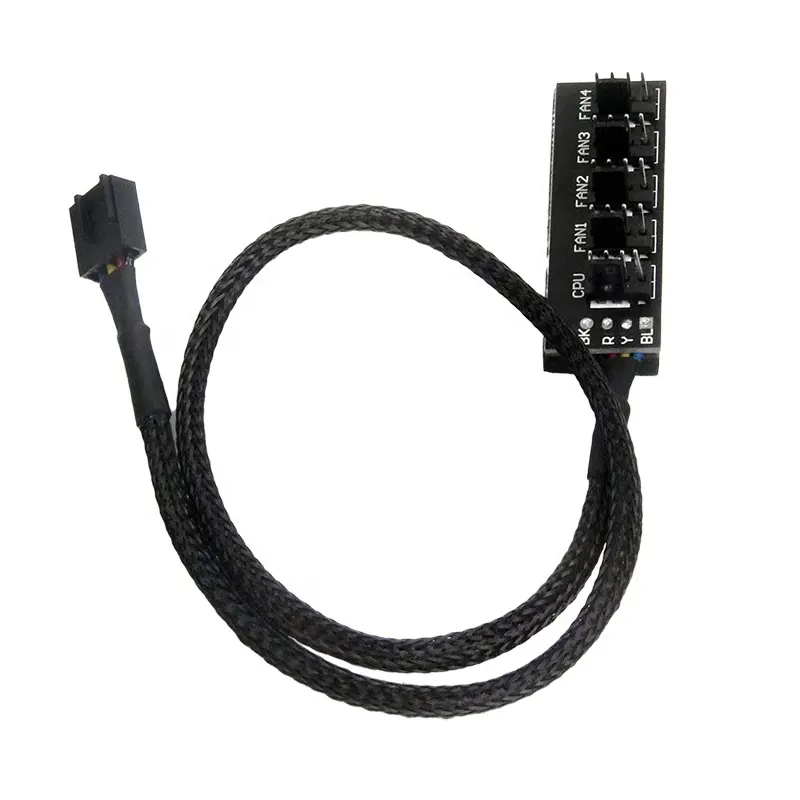 1 ila 5 4 pin Molex PWM CPU soğutucu/kılıf/şase soğutma fanı güç kablosu 4Pin Hub Splitter adaptörü