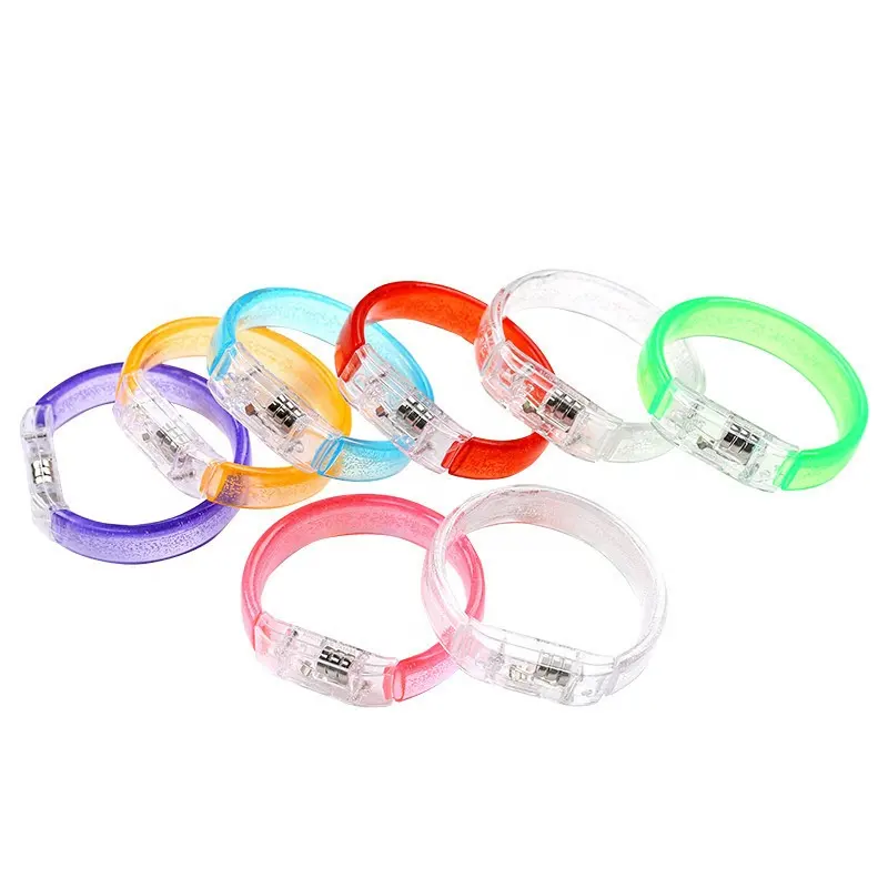 Custom Christmas Party Flashing Wristband GlowIn The Dark Bracelet Personalized Bubble Acrylic Light LED Bracelet