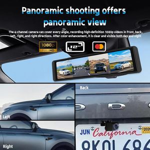 Carlover <span class=keywords><strong>4</strong></span> Lens Dash <span class=keywords><strong>Cam</strong></span> 4K Mirror Dashcam ADAS BSD WiFi Espejo retrovisor Cámara Dashcam para coche - Product Image 4